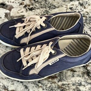 Taos Footwear Blue and Cream Sneakers Canvas